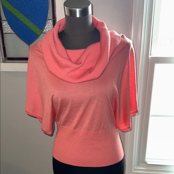 St. John Sweaters - St John Cowl Neck Short Sleeve Bat Wing Sweater